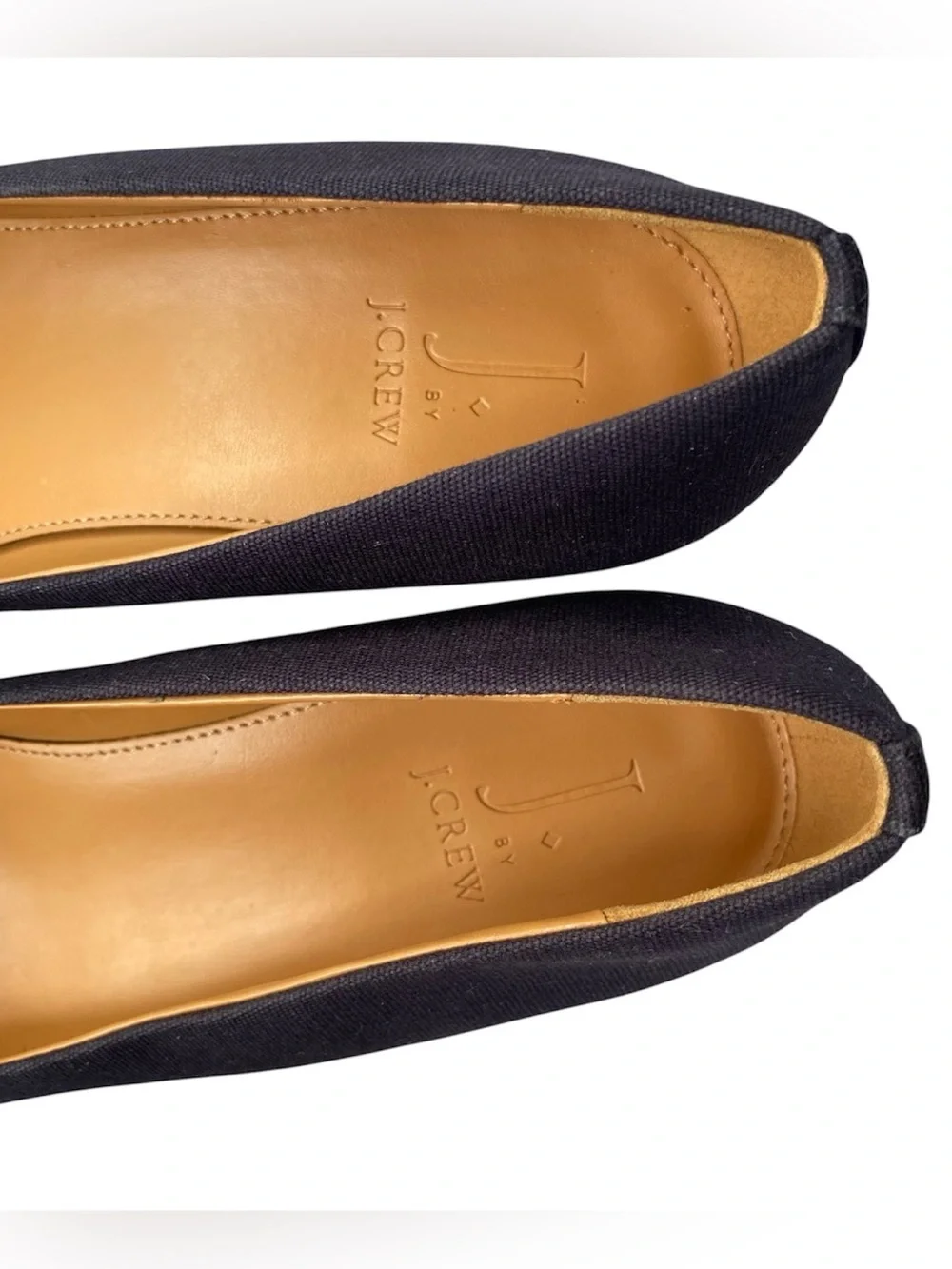 J. CREW Seville Canvas Espadrille Wedges Navy and Jute Women Size 9.5